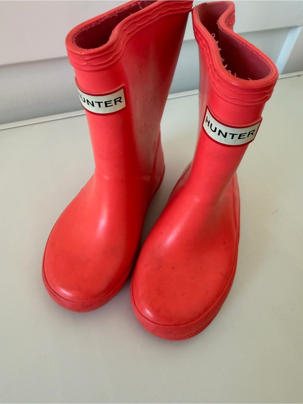 Hunter Kids Bright pink Waterproof Rain Boots